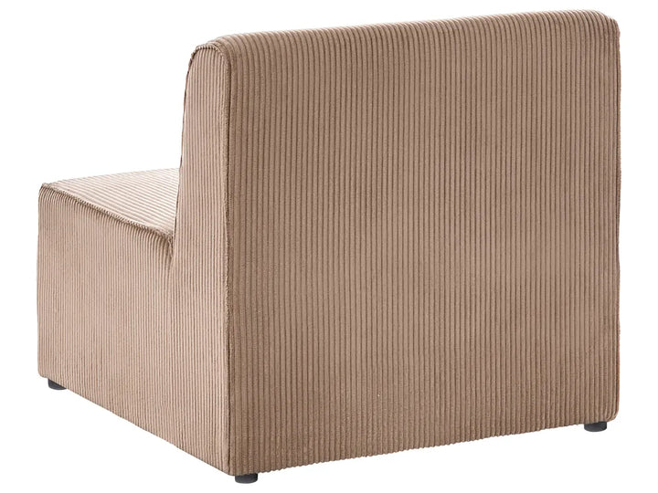 Modular Corner Sofa 4 Seater Right Hand Sand Beige Corduroy with Ottoman Ilkeston