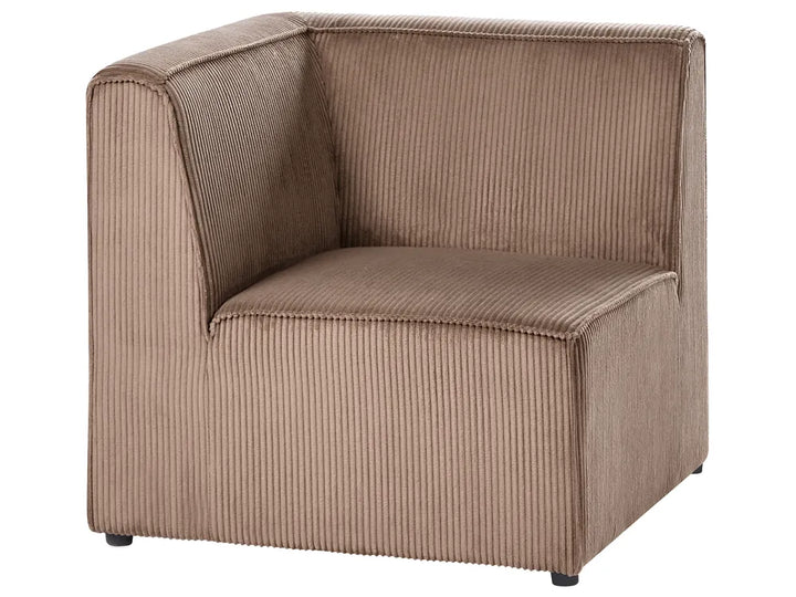 Modular Corner Sofa 4 Seater Right Hand Sand Beige Corduroy with Ottoman Ilkeston