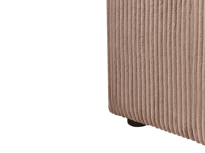 Modular Corner Sofa 4 Seater Right Hand Sand Beige Corduroy with Ottoman Ilkeston