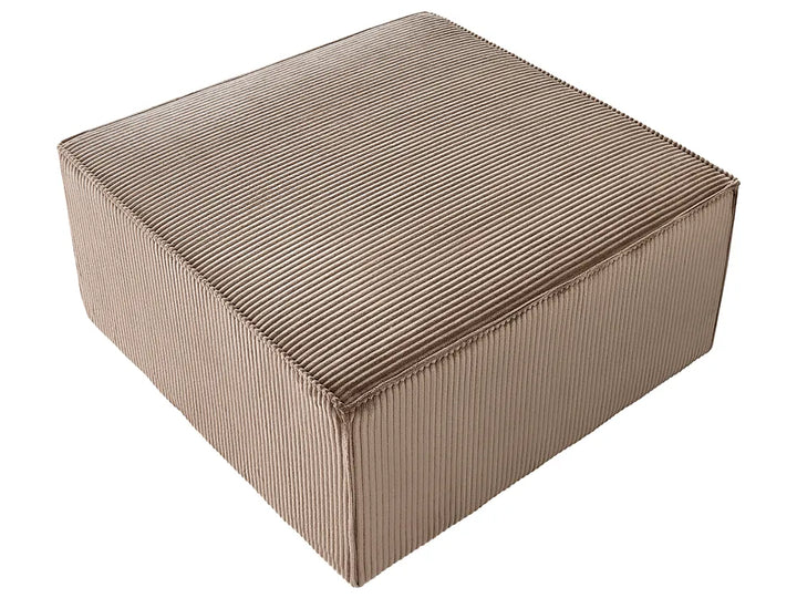 Modular Corner Sofa 4 Seater Right Hand Sand Beige Corduroy with Ottoman Ilkeston