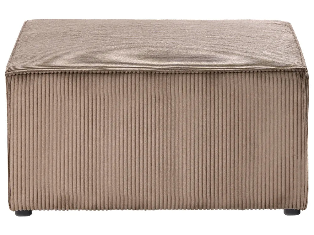 Modular Corner Sofa 4 Seater Right Hand Sand Beige Corduroy with Ottoman Ilkeston
