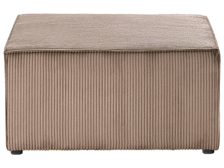 Modular Corner Sofa 4 Seater Right Hand Sand Beige Corduroy with Ottoman Ilkeston