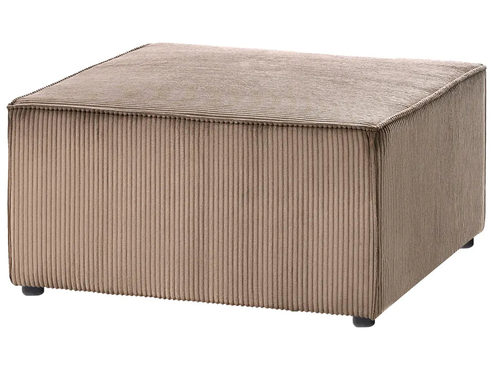Modular Corner Sofa 4 Seater Right Hand Sand Beige Corduroy with Ottoman Ilkeston