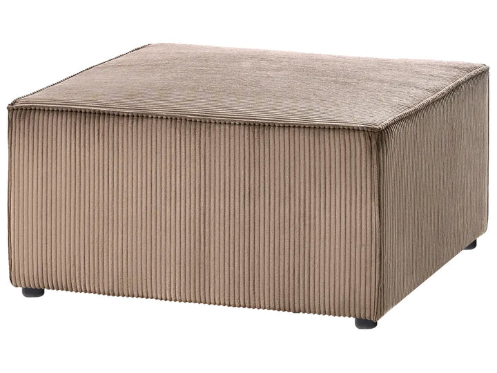 Modular Corner Sofa 4 Seater Right Hand Sand Beige Corduroy with Ottoman Ilkeston