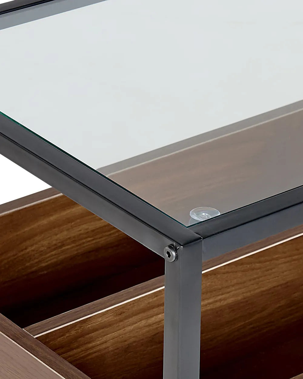 Console Table Tempered Glass Black Adonia