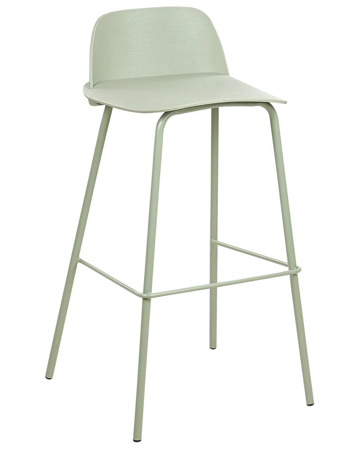 Light green bar stool with a white background