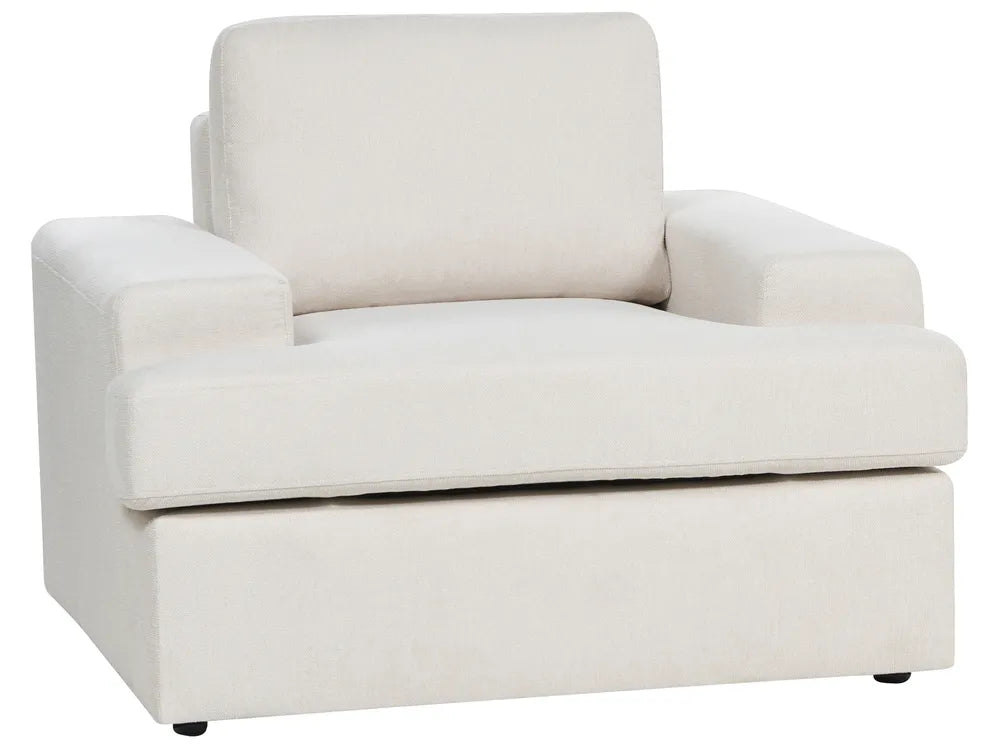 Living Room Set 4 Seater Fabric Light Beige Milnor