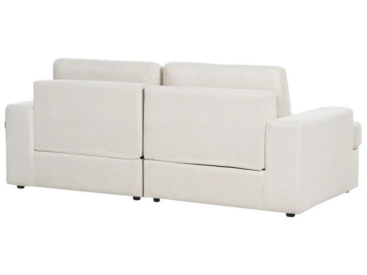 Living Room Set 4 Seater Fabric Light Beige Milnor