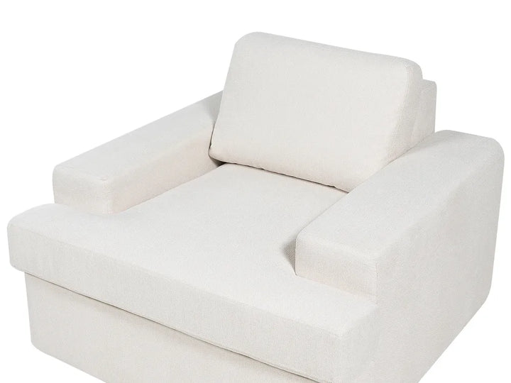 Living Room Set 4 Seater Fabric Light Beige Milnor