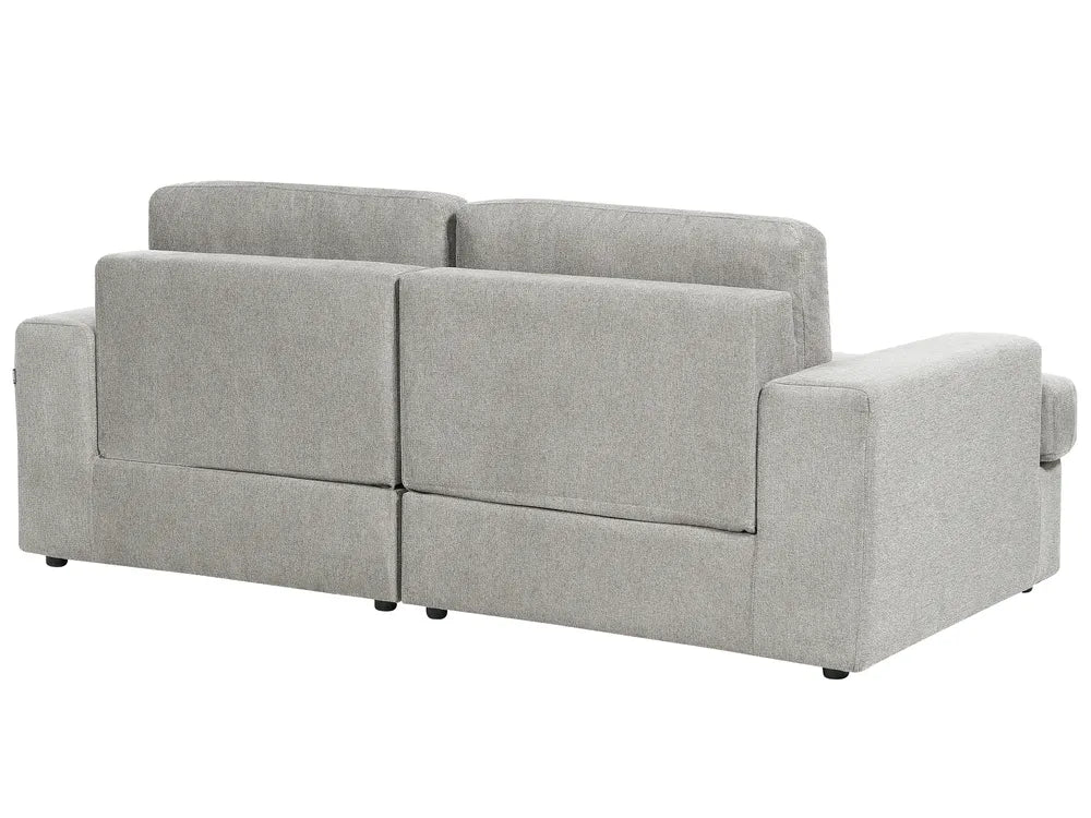 Living Room Set 4 Seater Fabric Light Grey Milnor