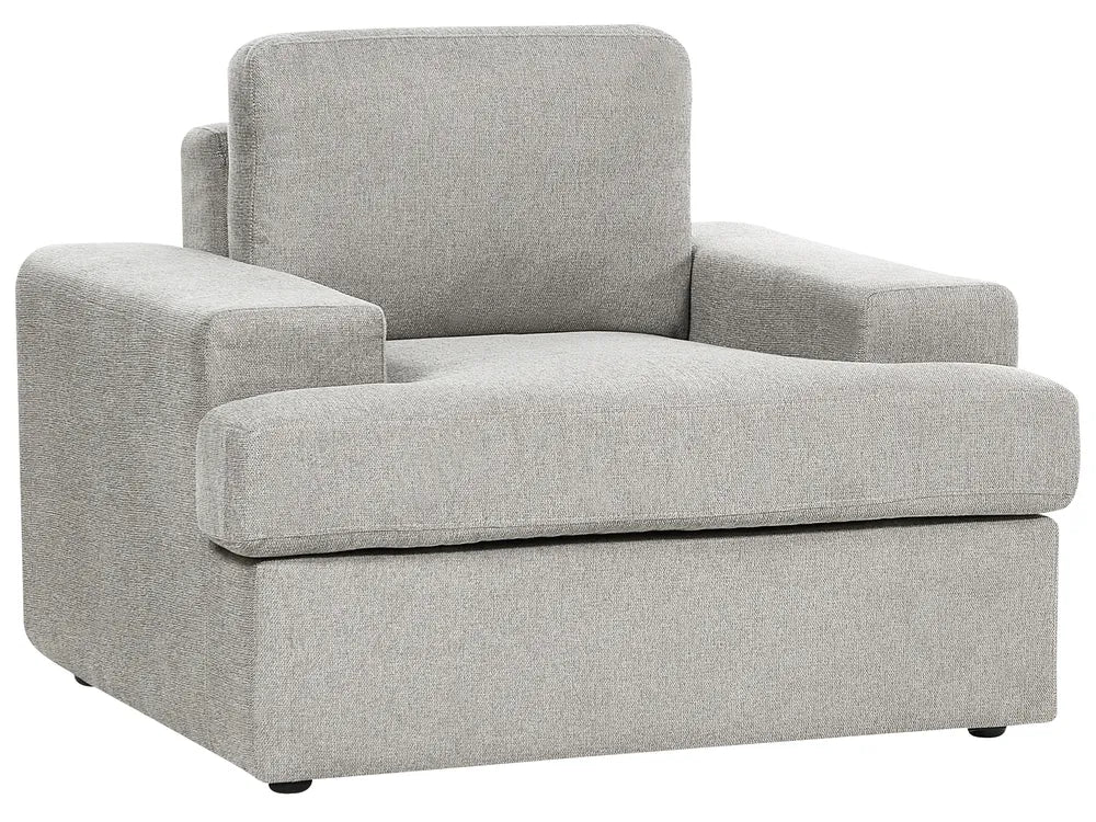 Living Room Set 4 Seater Fabric Light Grey Milnor