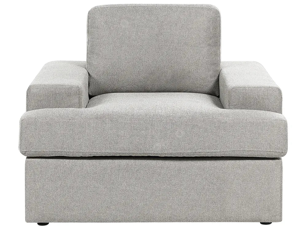 Living Room Set 4 Seater Fabric Light Grey Milnor