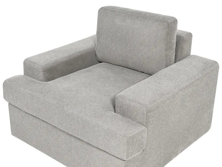 Living Room Set 4 Seater Fabric Light Grey Milnor