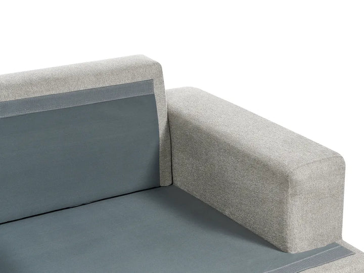 Living Room Set 4 Seater Fabric Light Grey Milnor