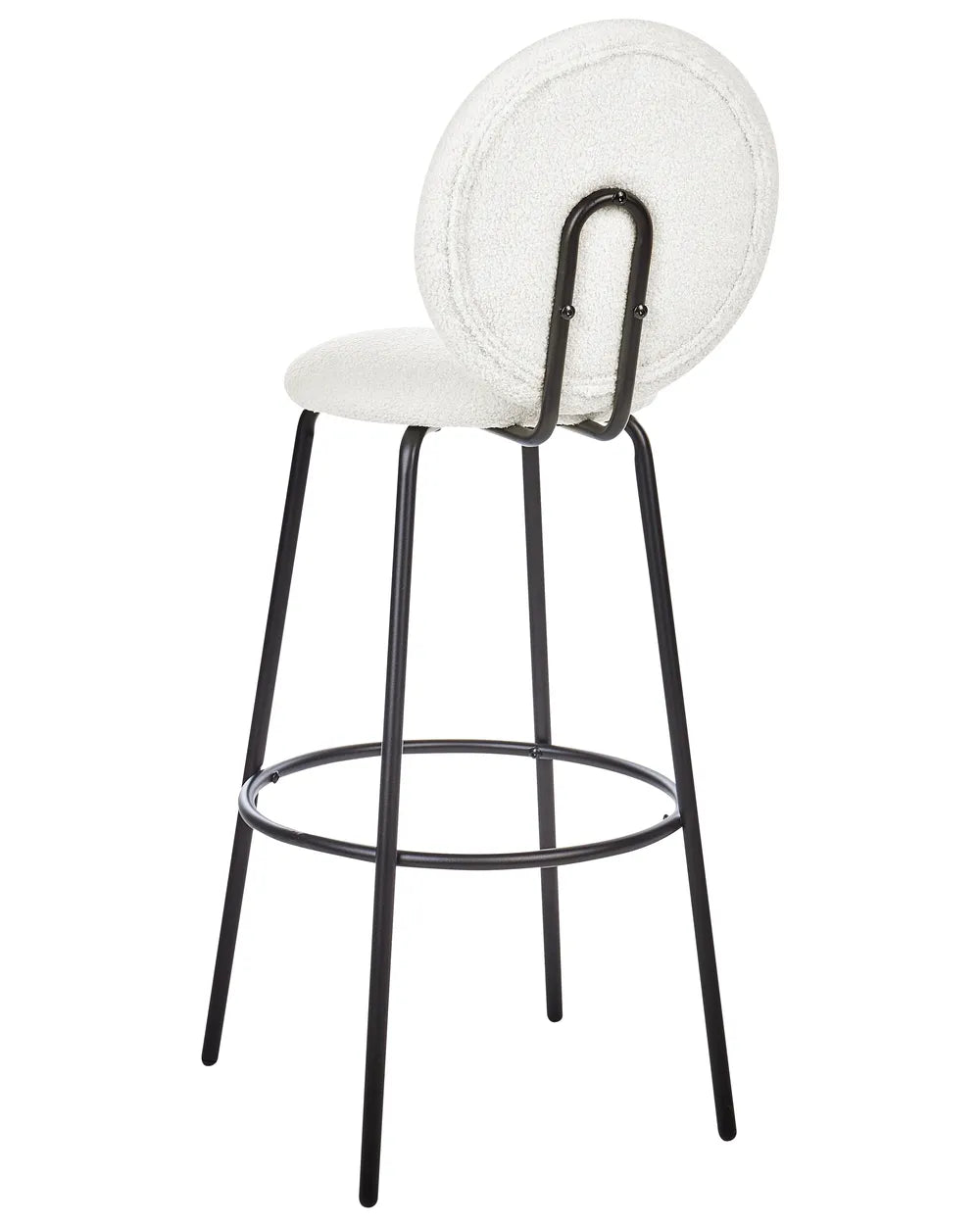 Set of 2 Bar Chairs Boucle White Lila
