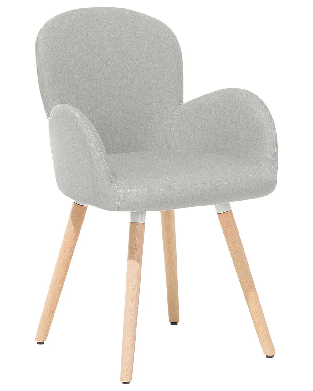 Set of 2 Dining Chairs Fabric Light Grey Arshanti