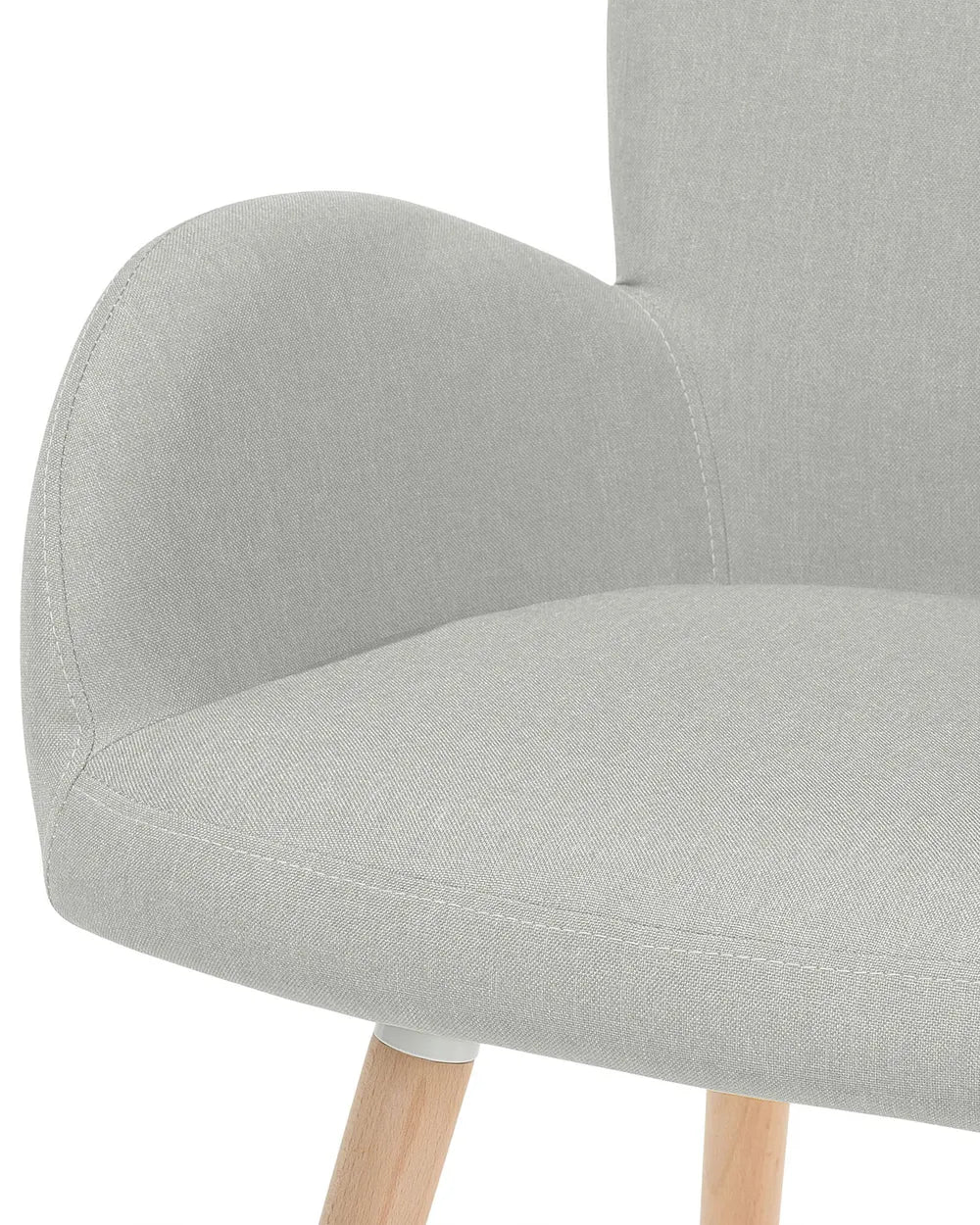 Set of 2 Dining Chairs Fabric Light Grey Arshanti