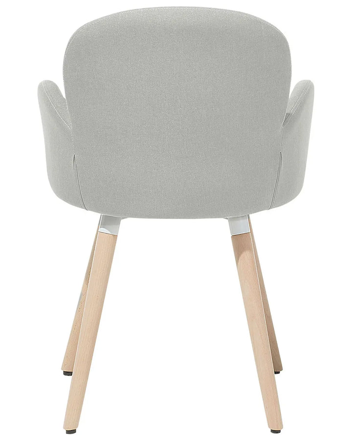 Set of 2 Dining Chairs Fabric Light Grey Arshanti