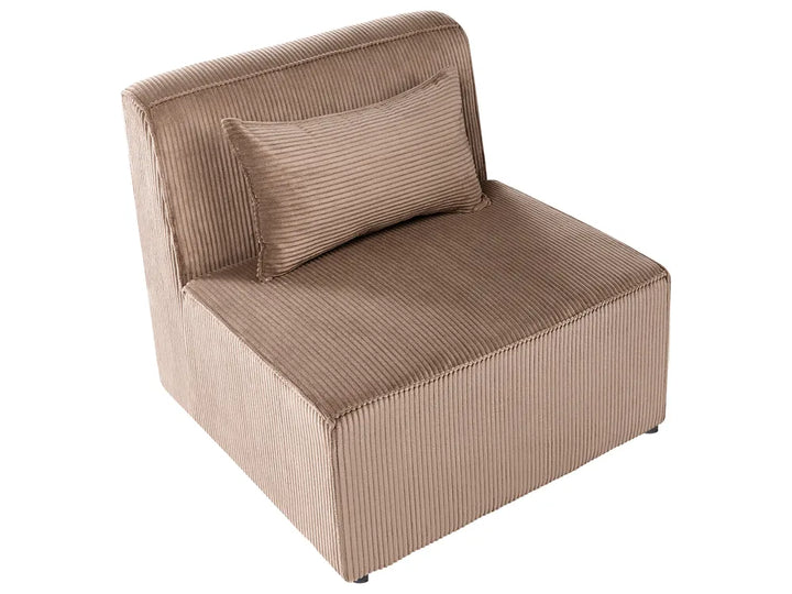 Modular Corner Sofa 4 Seater Left Hand Sand Beige Corduroy Ilkeston