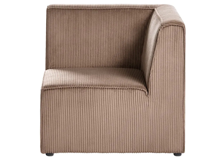 Modular Corner Sofa 4 Seater Left Hand Sand Beige Corduroy Ilkeston