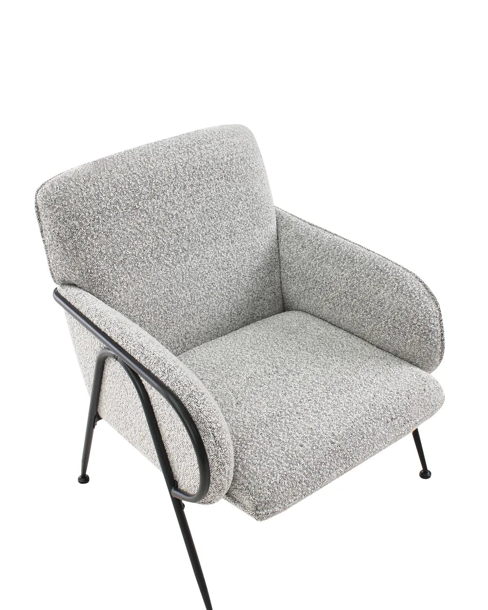 Armchair Fabric Black/ White Cadin