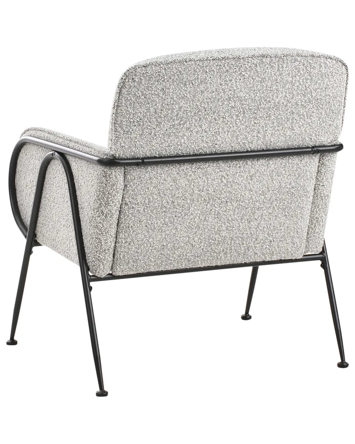 Armchair Fabric Black/ White Cadin
