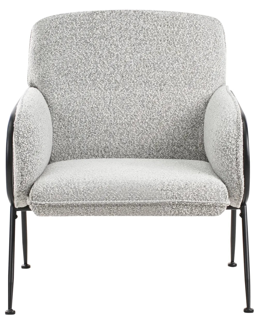 Armchair Fabric Black/ White Cadin