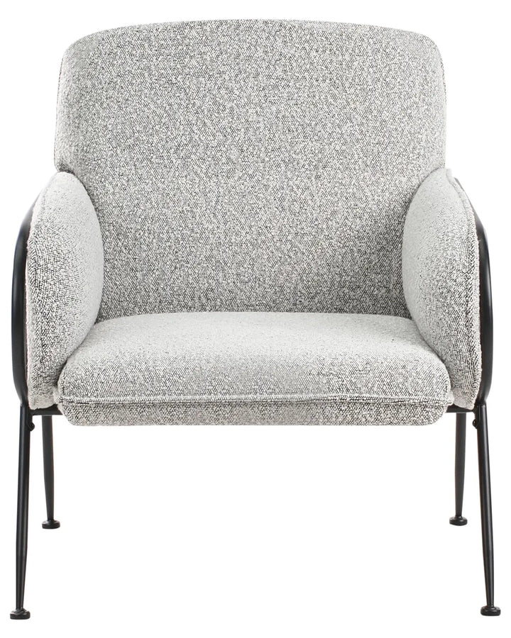 Armchair Fabric Black/ White Cadin