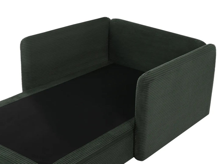 Modular Corner Sofa 3 Seater Corduroy Dark Green Right Hand Nyhan