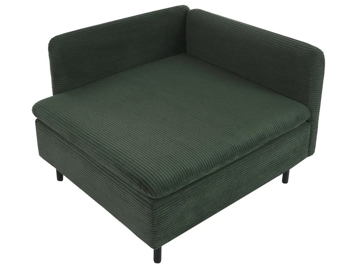 Modular Corner Sofa 3 Seater Corduroy Dark Green Right Hand Nyhan
