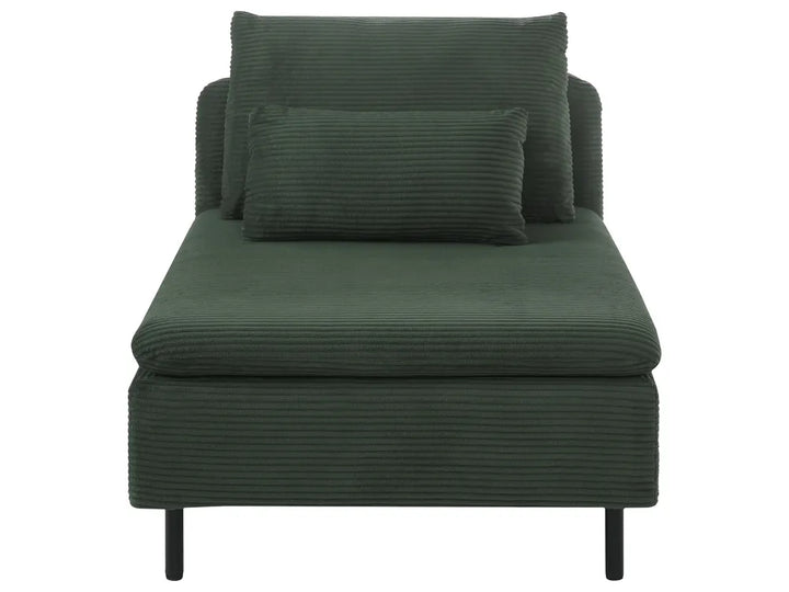 Modular Corner Sofa 3 Seater Corduroy Dark Green Right Hand Nyhan