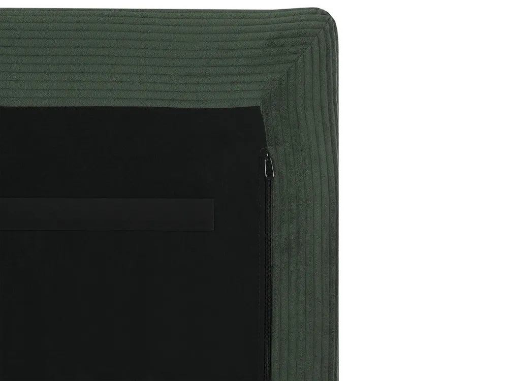Modular Corner Sofa 3 Seater Corduroy Dark Green Right Hand Nyhan