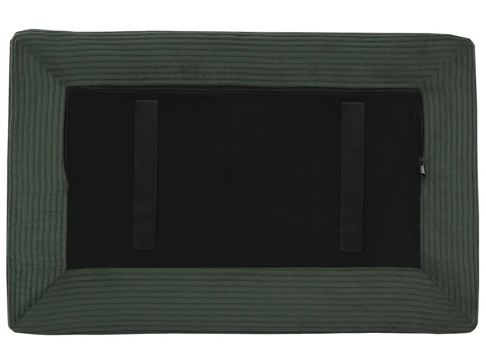 Modular Corner Sofa 3 Seater Corduroy Dark Green Right Hand Nyhan