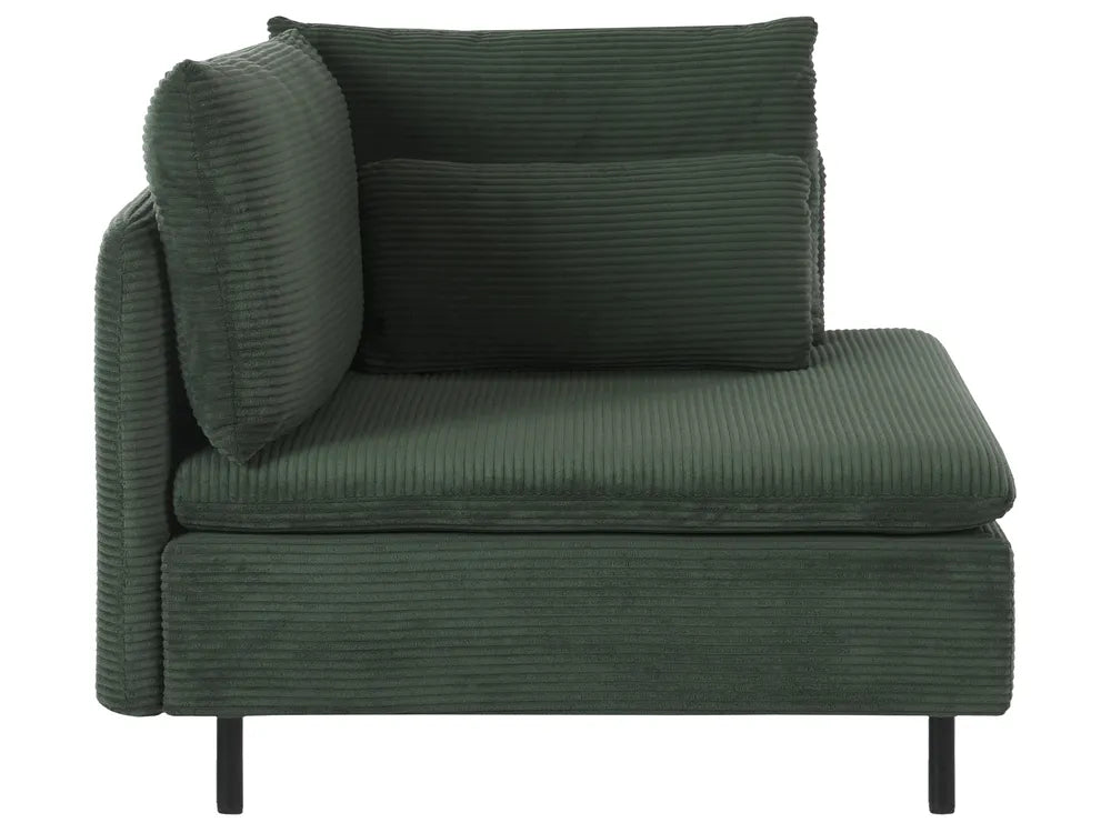 Modular Sofa 3 Seater Corduroy Dark Green Nyhan