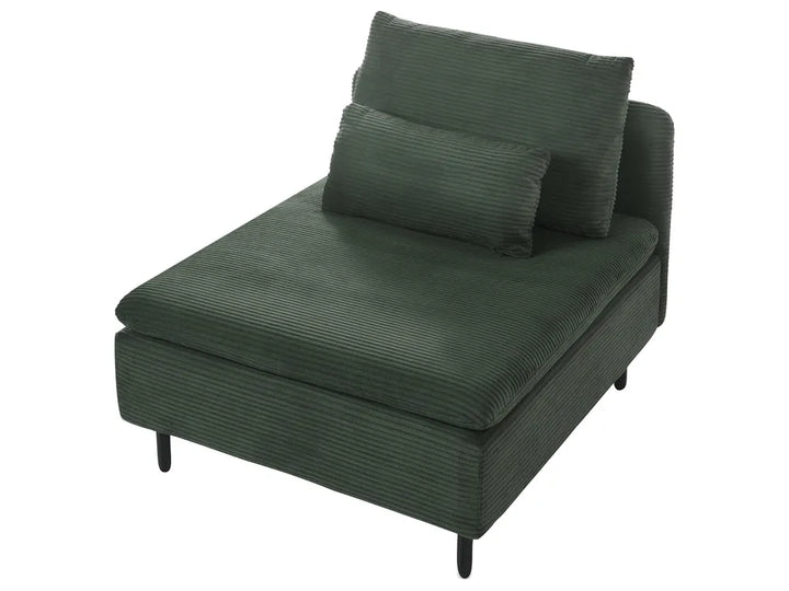 Modular Sofa 3 Seater Corduroy Dark Green Nyhan