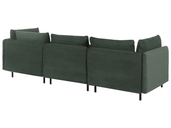 Modular Sofa 3 Seater Corduroy Dark Green Nyhan
