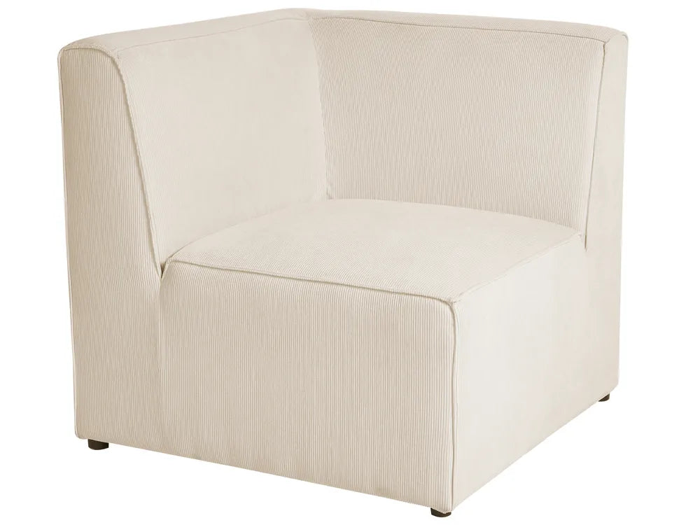Modular Sofa 2 Seater Light Beige Corduroy Ilkeston