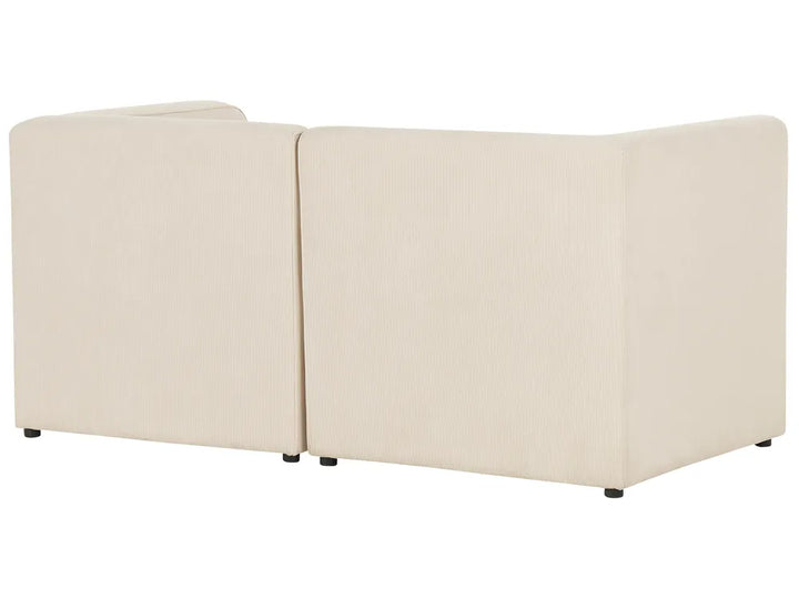 Modular Sofa 2 Seater Light Beige Corduroy Ilkeston