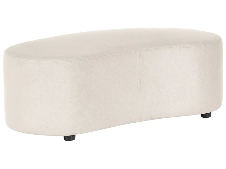 Sofa with Ottoman Fabric Light Beige Osmond