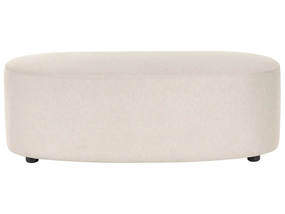 Sofa with Ottoman Fabric Light Beige Osmond