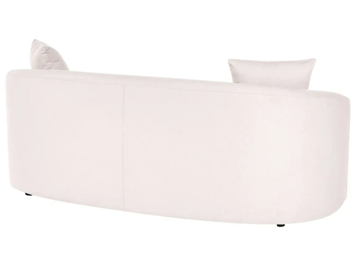 Sofa with Ottoman Fabric Light Beige Osmond