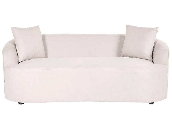 Sofa with Ottoman Fabric Light Beige Osmond