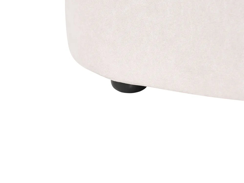 Sofa with Ottoman Fabric Light Beige Osmond