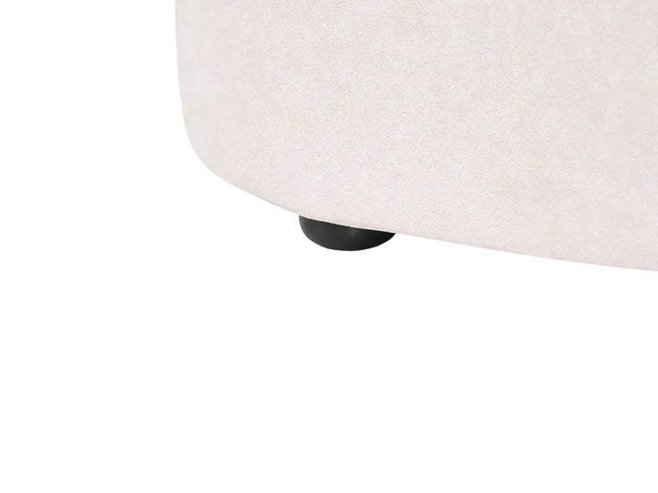 Sofa with Ottoman Fabric Light Beige Osmond