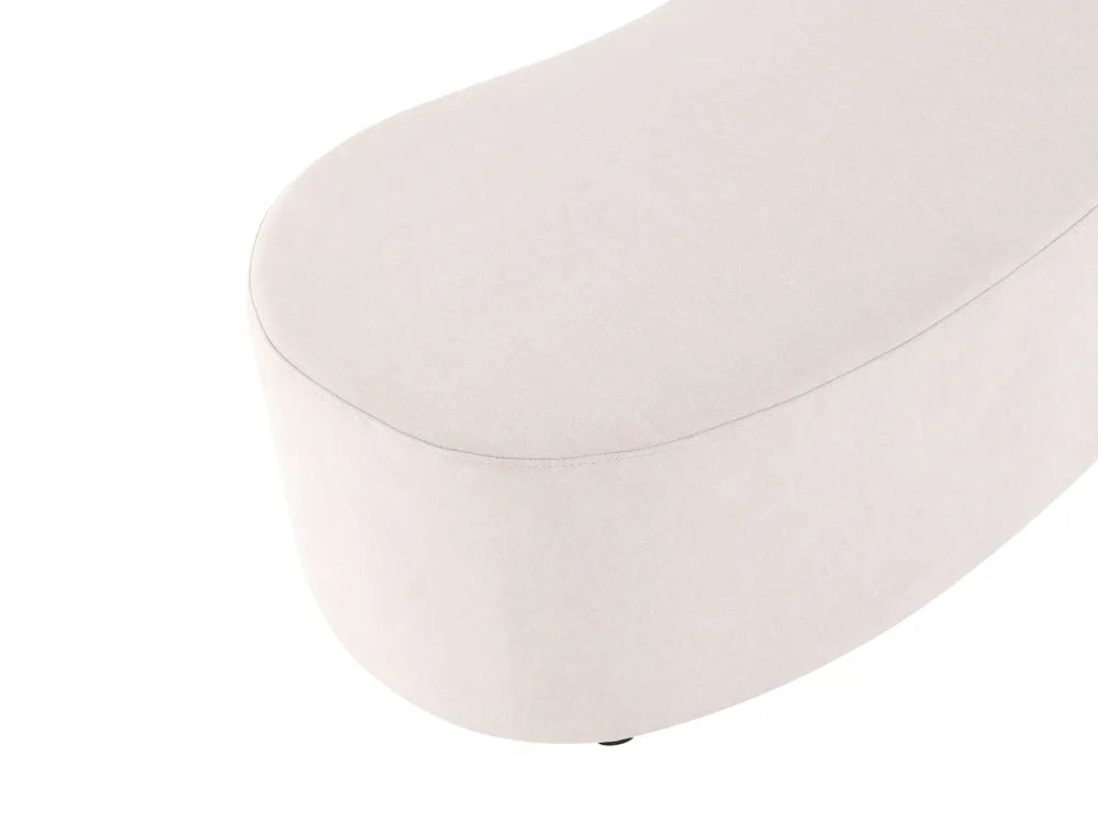 Sofa with Ottoman Fabric Light Beige Osmond