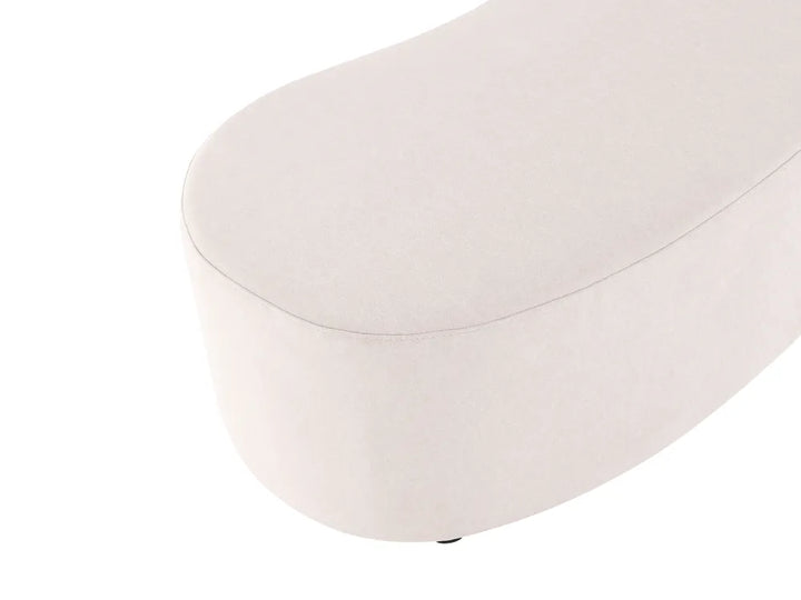 Sofa with Ottoman Fabric Light Beige Osmond