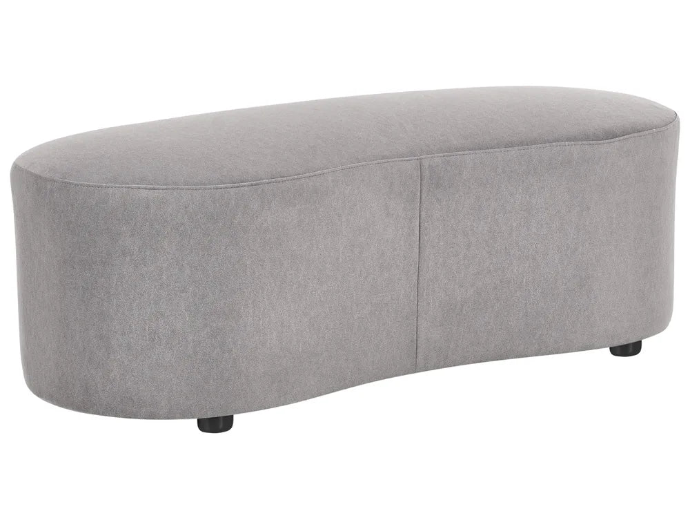 Sofa with Ottoman Fabric Grey Osmond