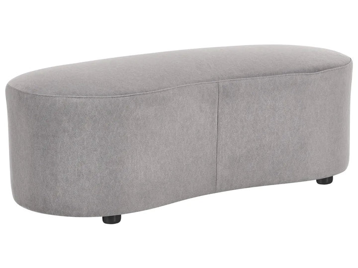 Sofa with Ottoman Fabric Grey Osmond