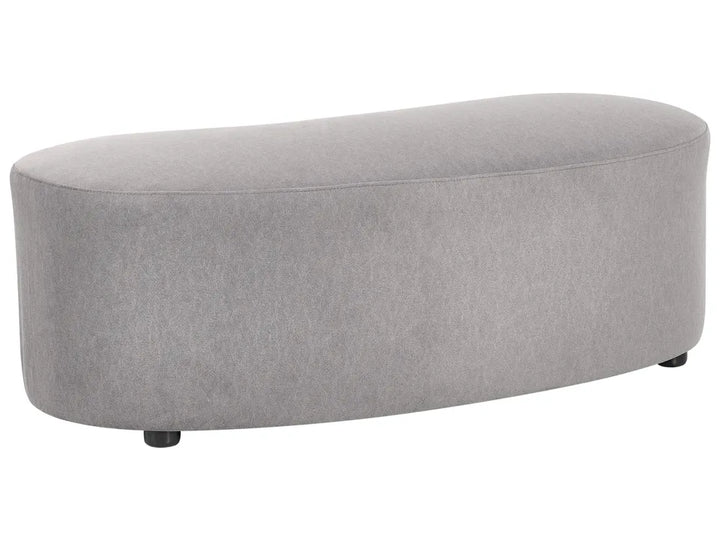 Sofa with Ottoman Fabric Grey Osmond