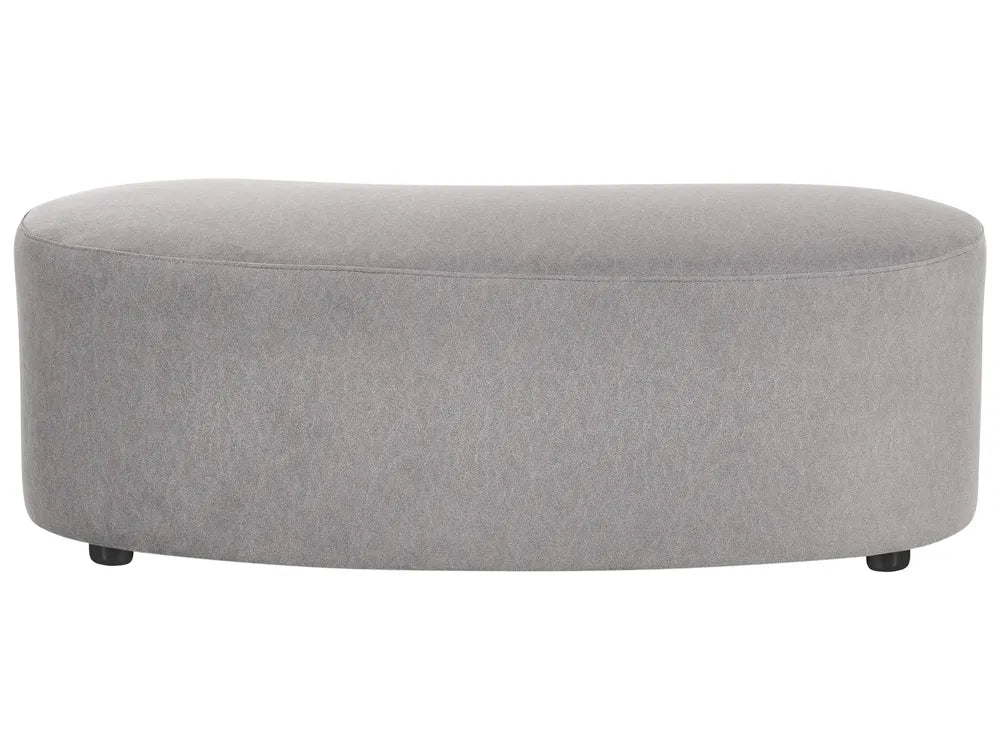 Sofa with Ottoman Fabric Grey Osmond
